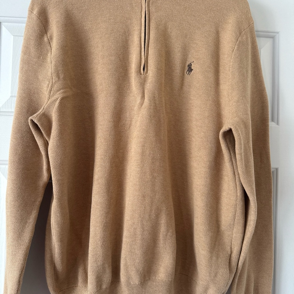 Polo by Ralph Lauren Camel Half-Zip‎ Pullover Sweater